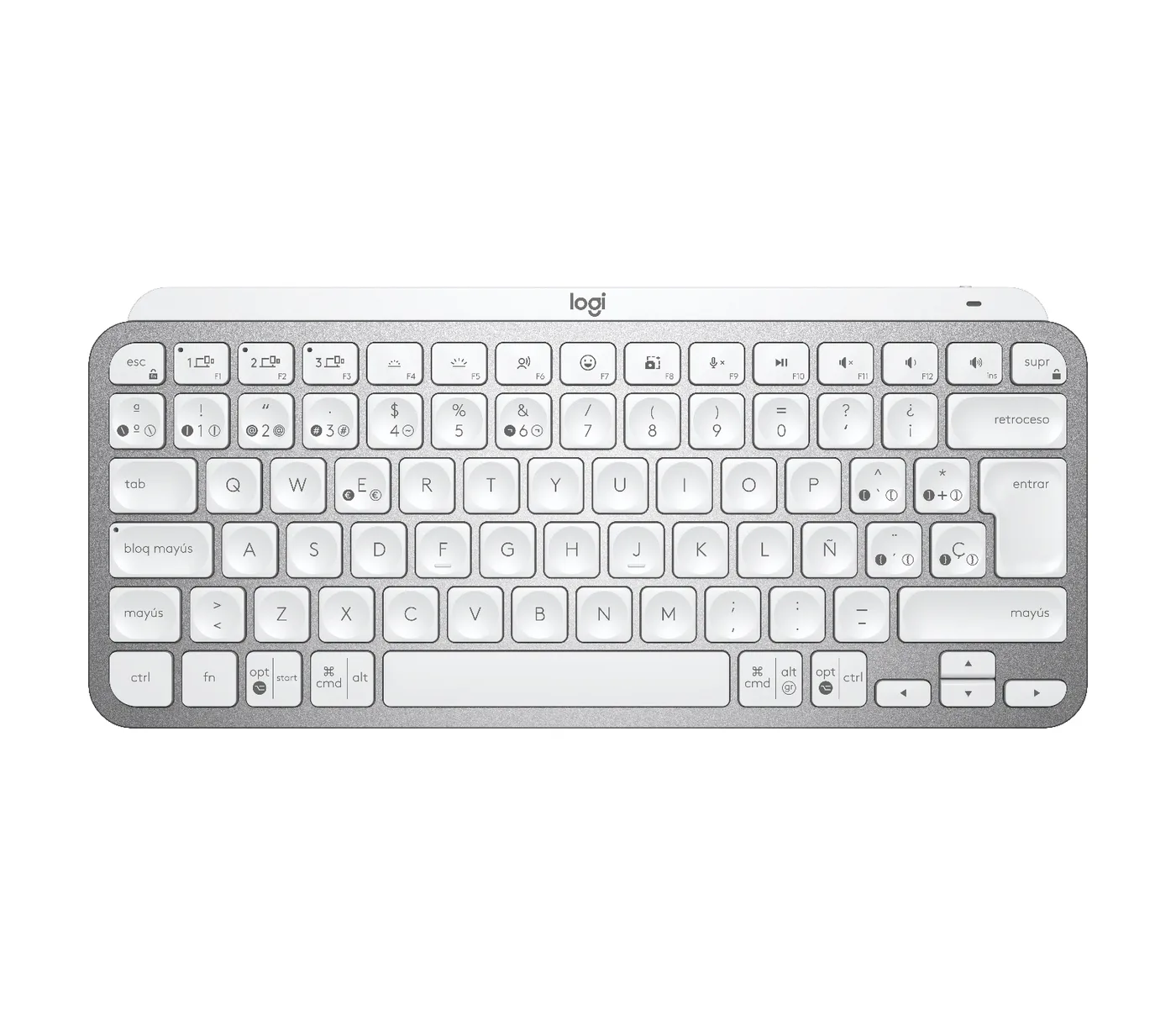 Logitech MXKEYS MINI WRLS ILLUMINATED KB/PALE GREY - ESP - MEDITER — klawiatura