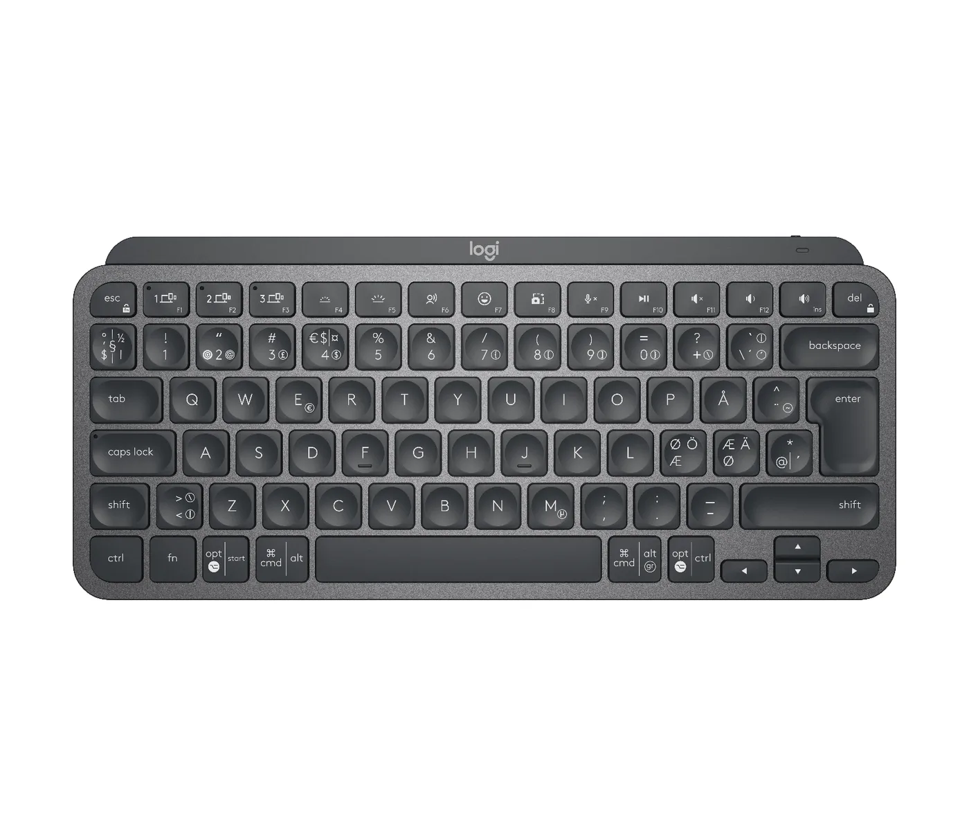 Logitech MXKEYS MINI WRLS ILLUMINATED KB/GRAPHITE - PAN - NORDIC — klawiatura