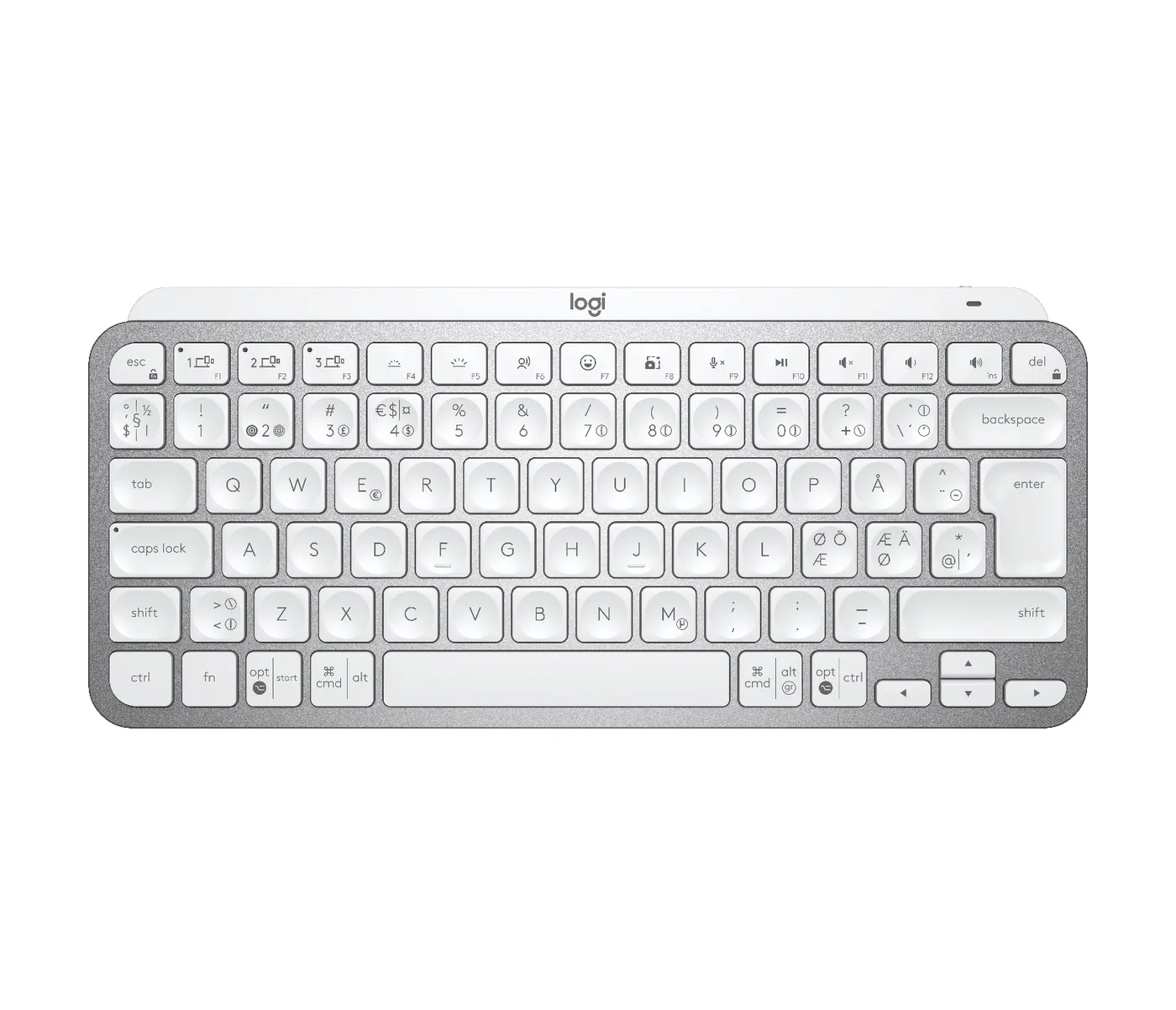 Logitech MXKEYS MINI WRLS ILLUMINATED KB/PALE GREY - PAN - NORDIC — klawiatura