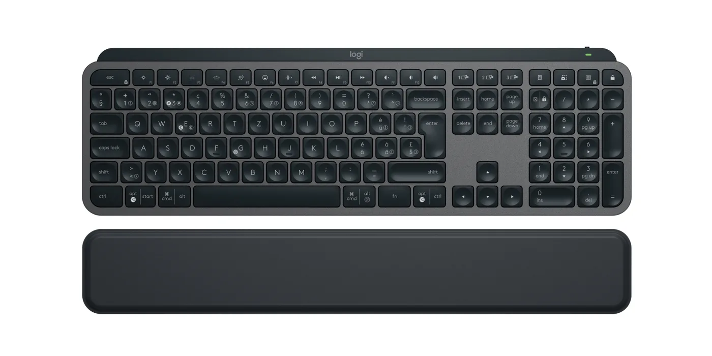Logitech MX KEYS S - GRAPHITE - CH - BT/- N/A CENTRAL-419 PLUS PALMREST — klawiatura