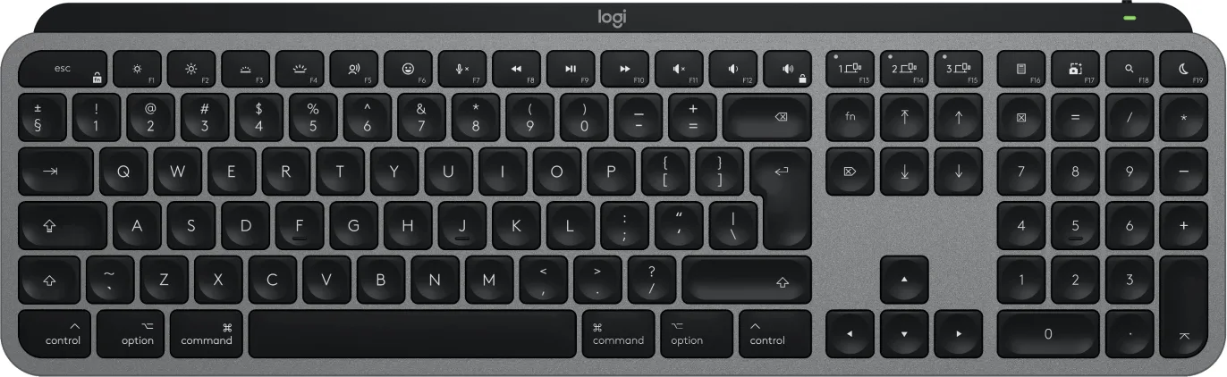 Logitech MX KEYS S FOR MAC/SPACE GREY-US INTL-EMEA 28-935 — klawiatura