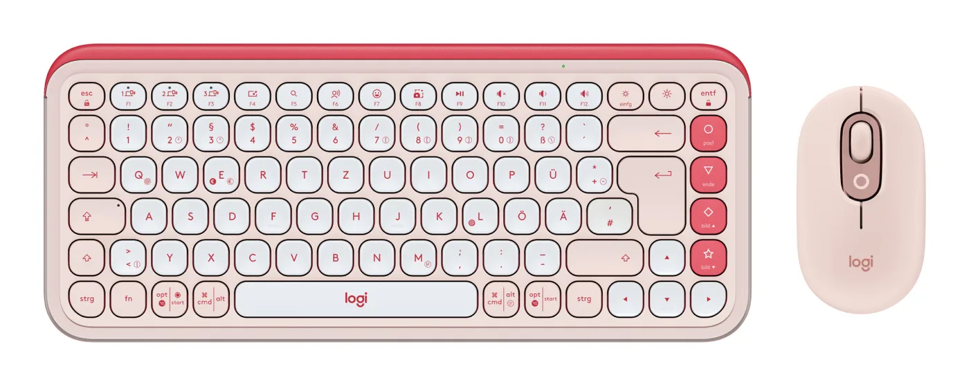 Logitech POP ICON COMBO MOUSE AND KB/ROSE - DEU - CENTRAL-419 — mysz