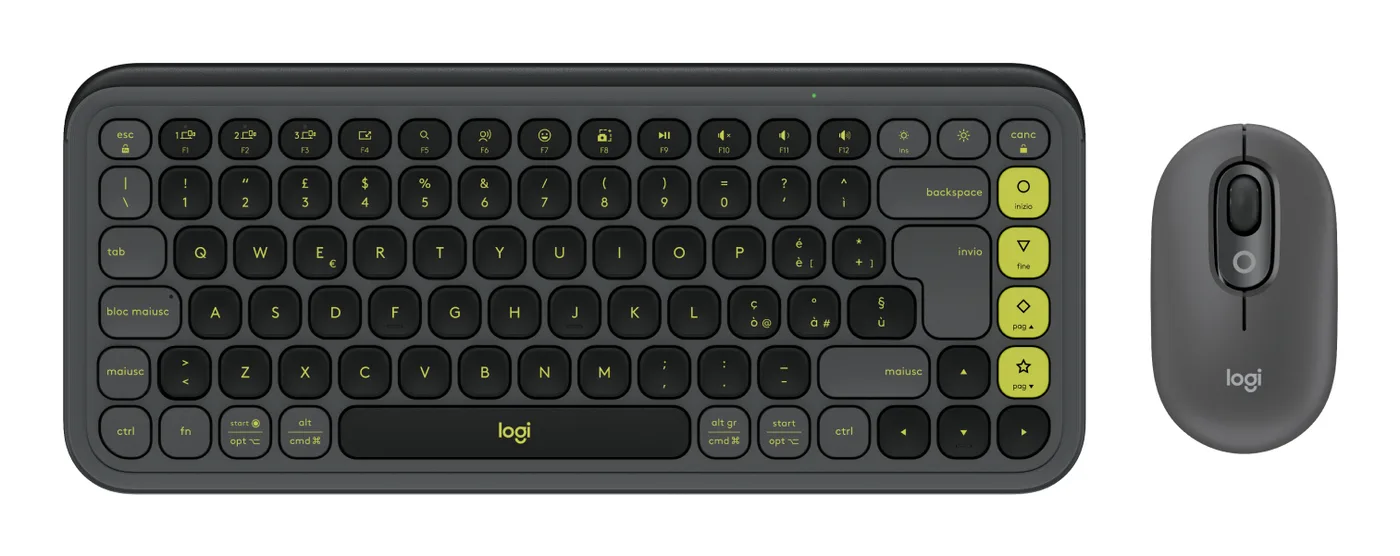 Logitech POP ICON COMBO MOUSE AND KB/GRAPHITE - ITA - MEDITER-412 — mysz