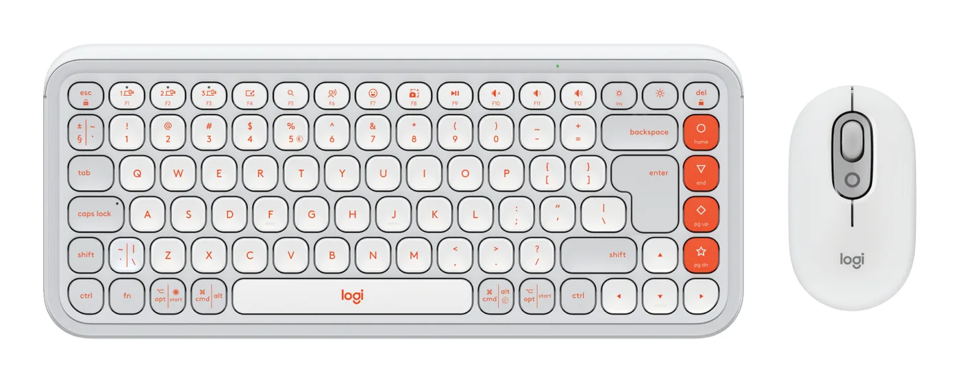 Logitech POP ICON COMBO MOUSE AND KB/OFF WHITE - US INTL - INTNL-973 — mysz