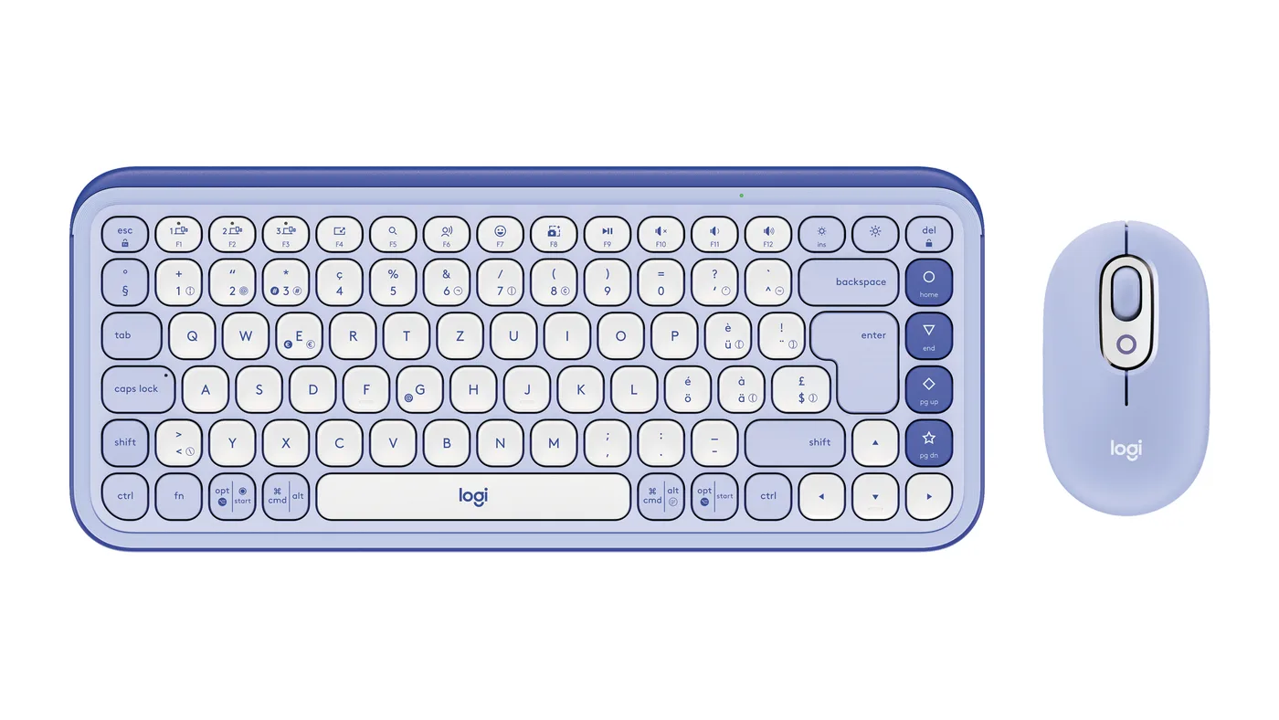 Logitech POP ICON COMBO MOUSE AND KB/LILAC - CH - CENTRAL-419 — mysz