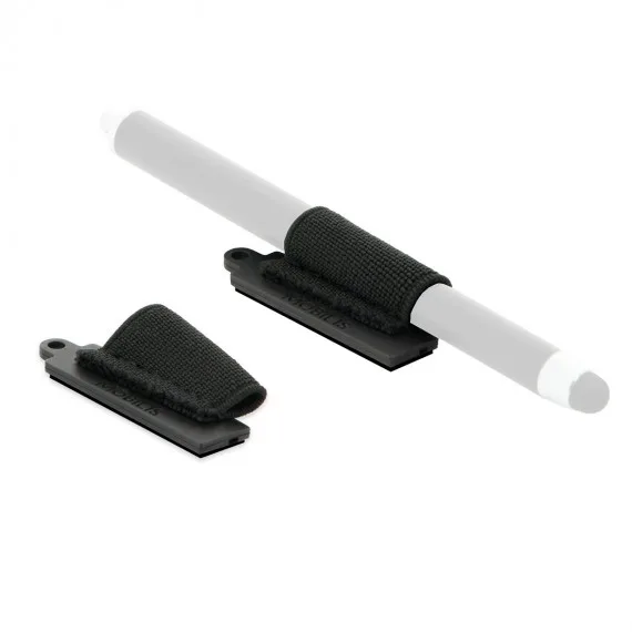 Mobilis PACK OF 10 ADHESIVE UNIVERSAL/STYLUS HOLDER - BLACK