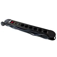 Mcab SOCKET STRIP 6S PVC 3M BK PREM/SURGE AND OVERLOAD PROTECTION — listwa przeciwprzepięciowa