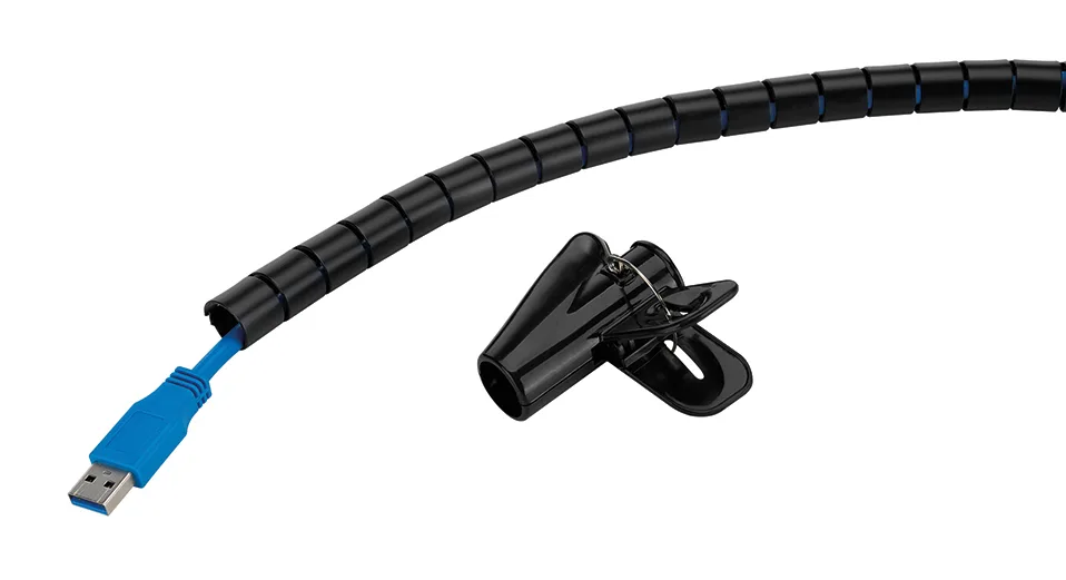 Neomounts Spiral Cable Wrap, ø15 mm., multiple cables, black — akcesorium do monitorów