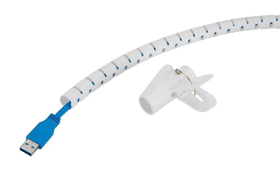 Neomounts Spiral Cable Wrap, ø15 mm., multiple cables, white — akcesorium do monitorów