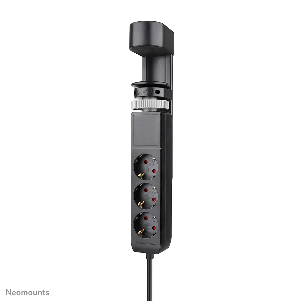 Neomounts VOLT Desk Clamp socket with Quick-charge USB Ports (clamp 0-50mm), 3x type-F 230V, 1x USB-A 18W, 2x USB-C 20W — akcesorium do laptopów