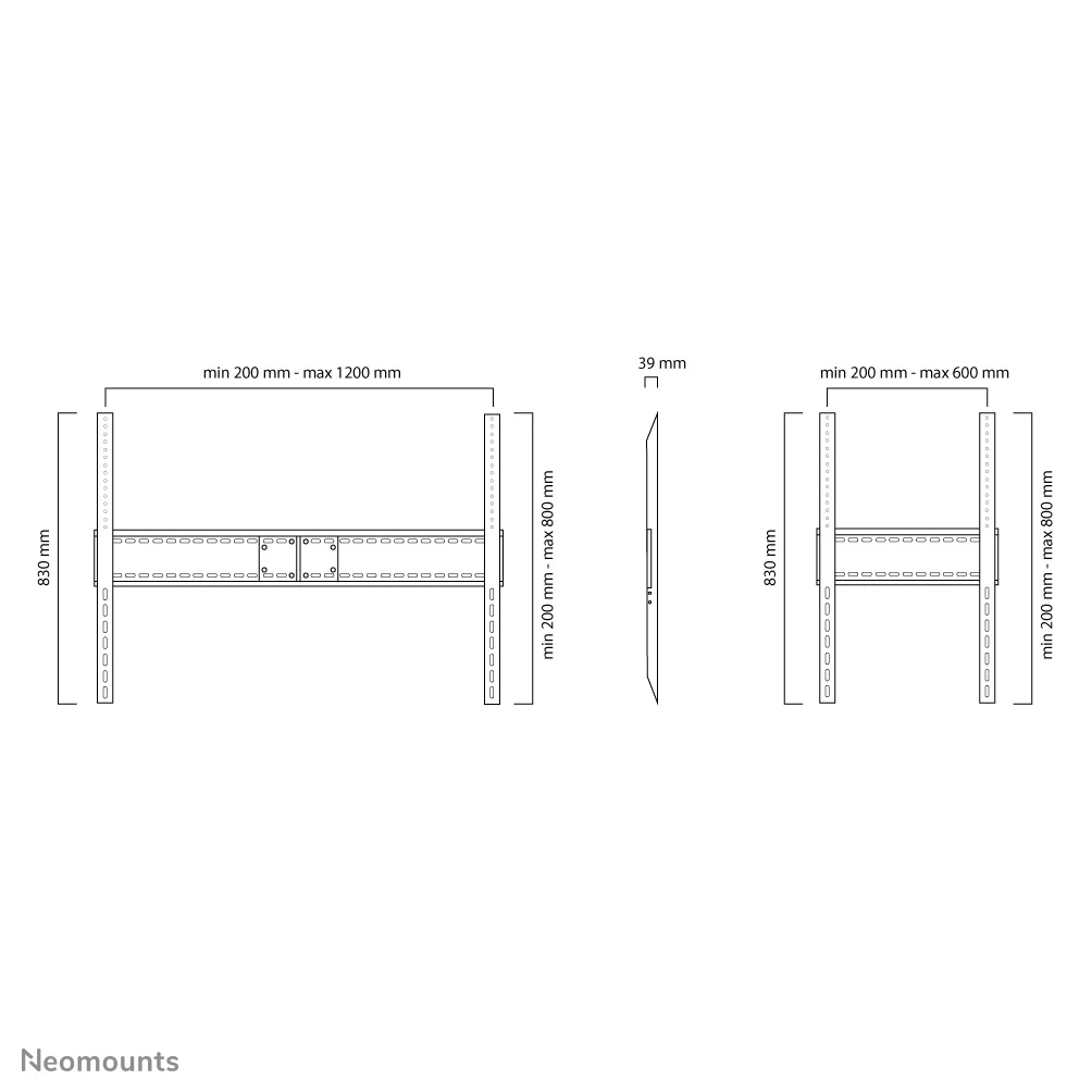 Neomounts Flat Screen Wall Mount - ideal for LFDs (fixed) - 150 KG — uchwyt do monitora