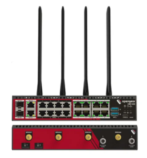 Opengear 4X RS232 X1 OR X2 SOFTWARE/SELECTABLE PORTS + 4X 1GBE SWITC