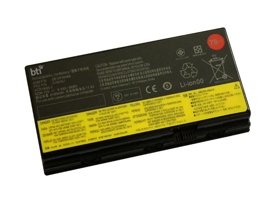Origin Storage BTI 8C BATTERY THINKPAD P70/OEM: 00H030 01AV451 78 + 78 ++ — bateria lub zasilacz do laptopa