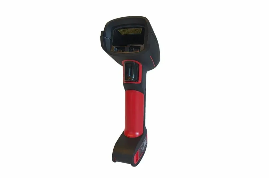 Honeywell Scanner: Tethered. Ultra rugged/industrial. 1D, PDF417, 2D, XR (FlexRange™) focus, with vibration. Red Scanner (cables not included)