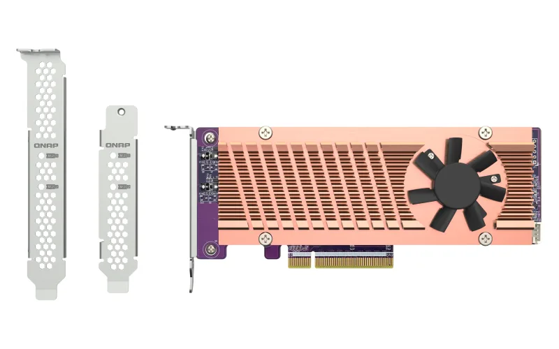 Qnap Systems DUAL M.2 PCIE SSD EXP CARD/PCIE GEN3 X8 HOST INTERFACE — karta sieciowa