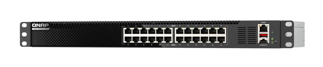Qnap Systems QSW-M3224-24T MANAGEMENT SWITCH/24 PORT OF 10GBE RJ45 RACKMOUNT — przełącznik LAN zarządzalny 24 portów