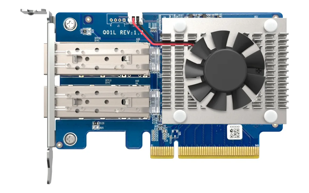 Qnap Systems DUAL-PORT SFP+ 10GBE EXP. CARD/LOW-PROFILE FORM FACTOR PCIE G3 — karta sieciowa