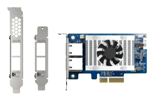 Qnap Systems 2PORT 10GBASE-T 10GBE NWEXPCARD/INTEL X710 PCIE GEN3 X4 — karta sieciowa