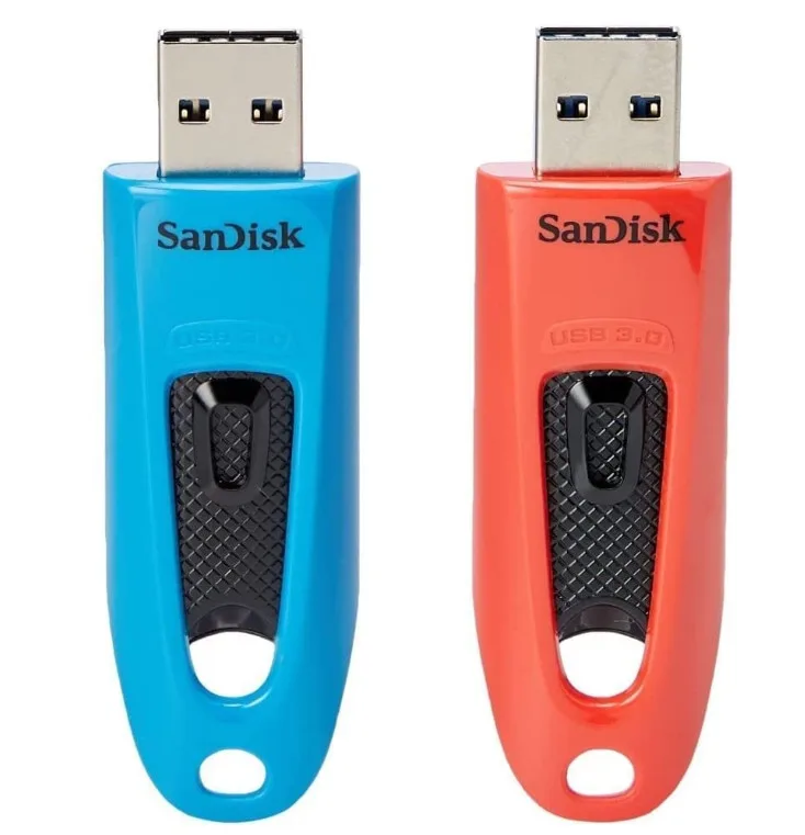 SanDisk ULTRA 64GB USB 3.0 FLASH DRIVE/130MB/S READ TWIN PACK (BLUE AND — pendrive USB