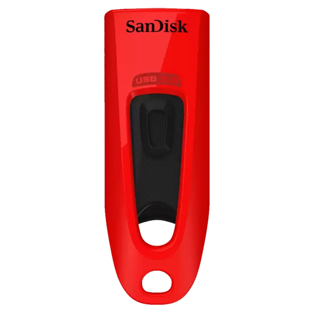 SanDisk ULTRA 64 GB USB FLASH DRIVE/USB 3.0 UP TO 100MB/S READ RED — pendrive USB