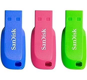 SANDISK CRUZER BLADE USB/FLASH DRIVE 3-PACK - 16GB — pendrive USB