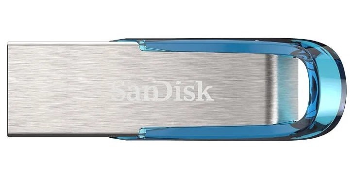 SanDisk ULTRA FLAIR 128 GB USB 3.0/150MB/S READ - TROPICAL BLUE — pendrive USB