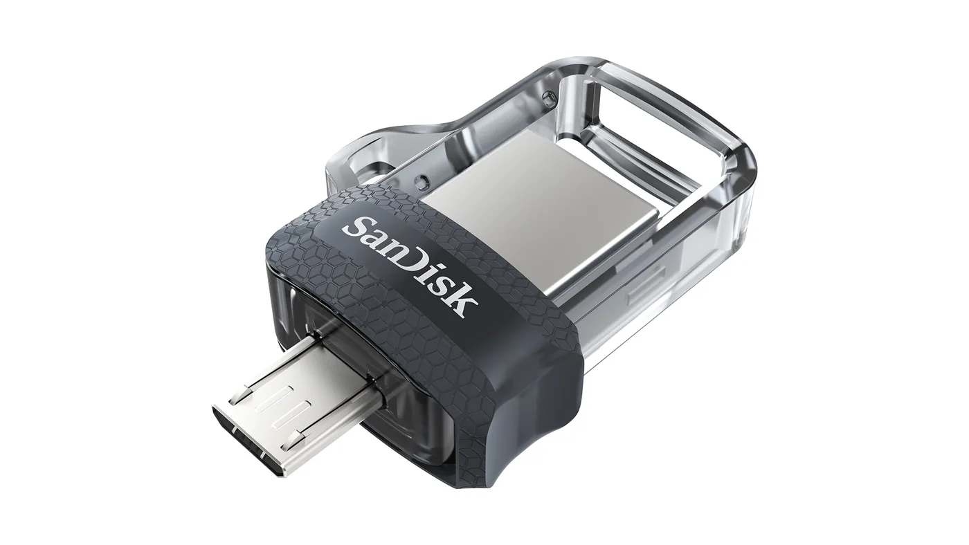 SANDISK ULTRA DUAL DRIVE M3.0/64GB GREY/SILVER 130 MB/S — pendrive USB
