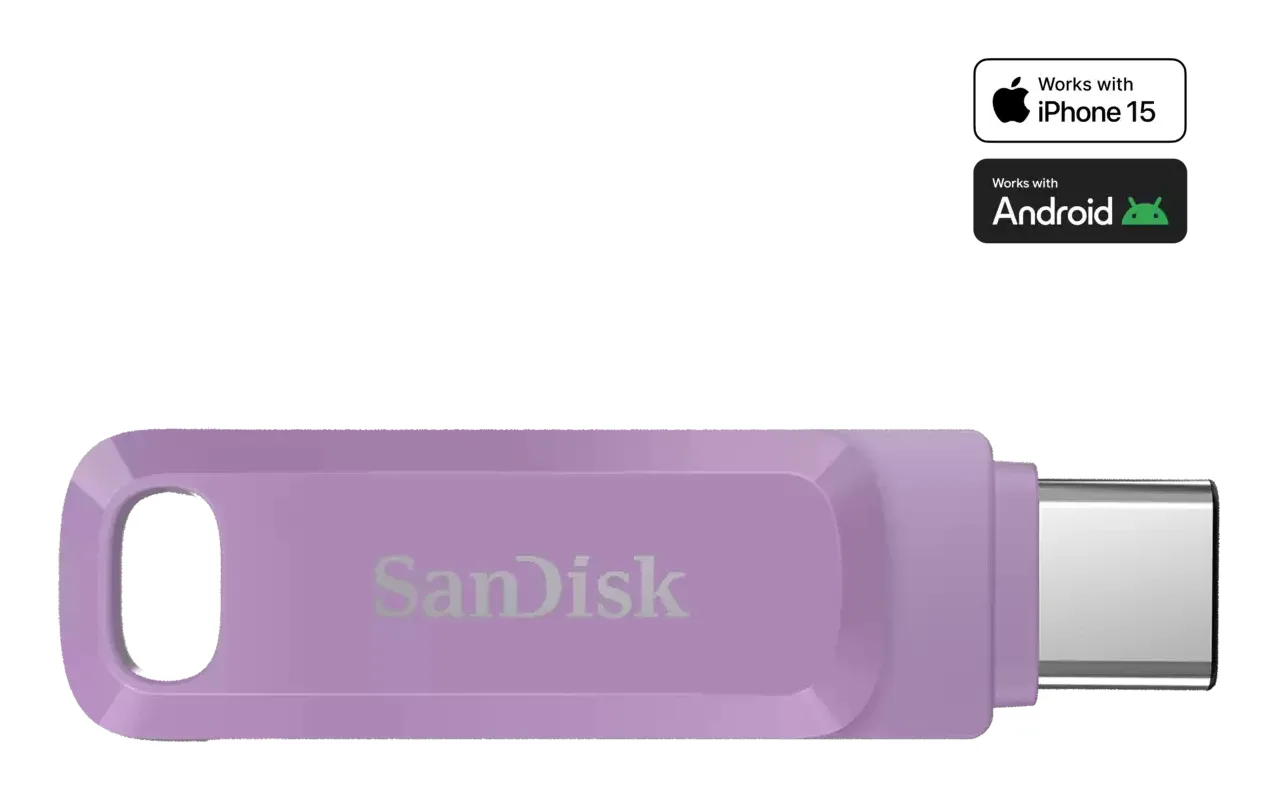 SANDISK ULTRA DUAL DRIVE GO USB/TYPE-C 1TB LAVENDER GLOBAL — pendrive USB