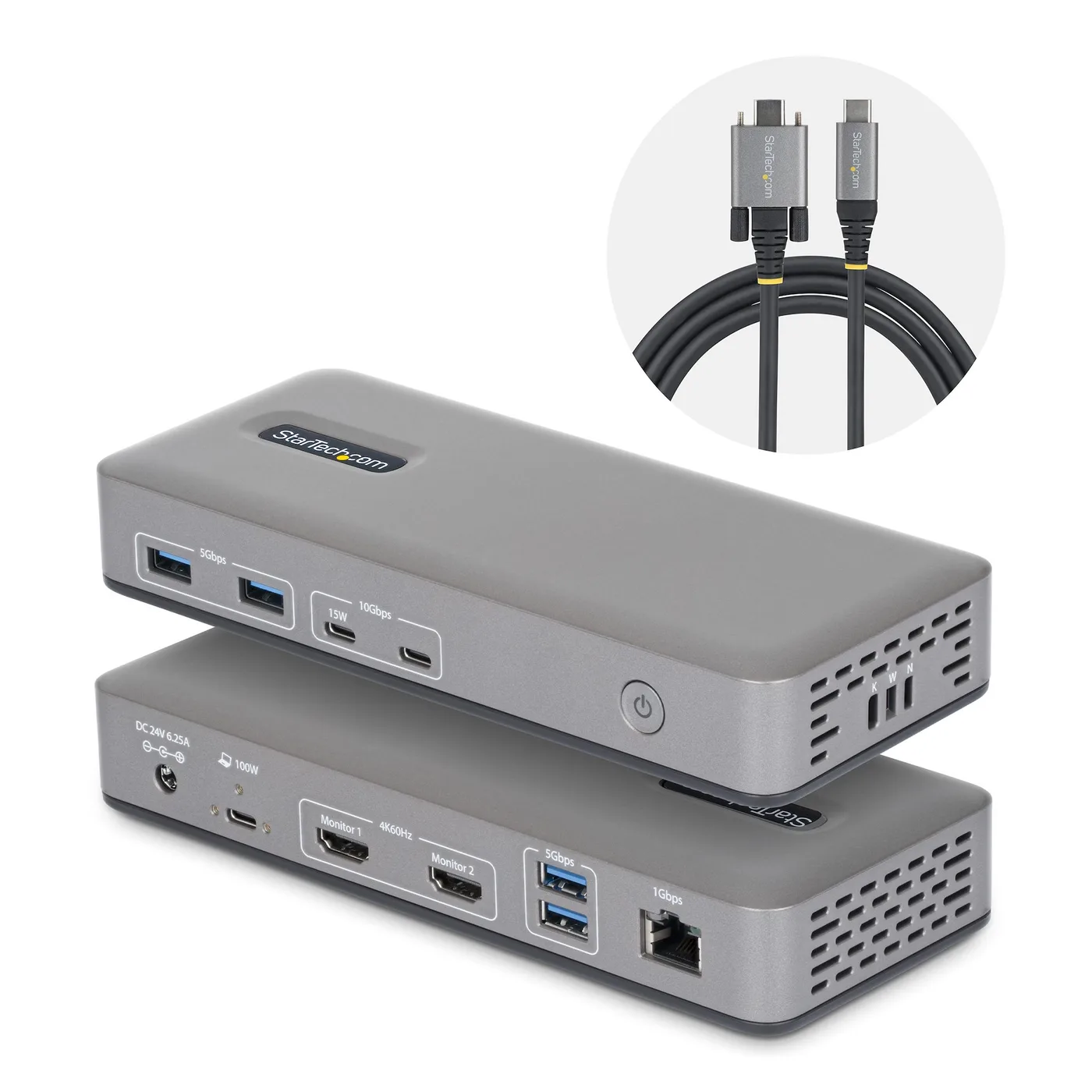 StarTech USB-C DOCK 2X HDMI 100W PD — stacja dokująca