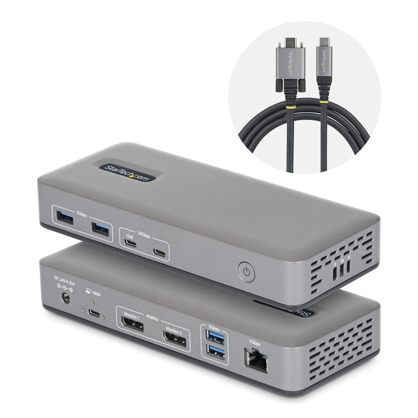 StarTech USB-C DOCK 2X DP 100W PD — stacja dokująca