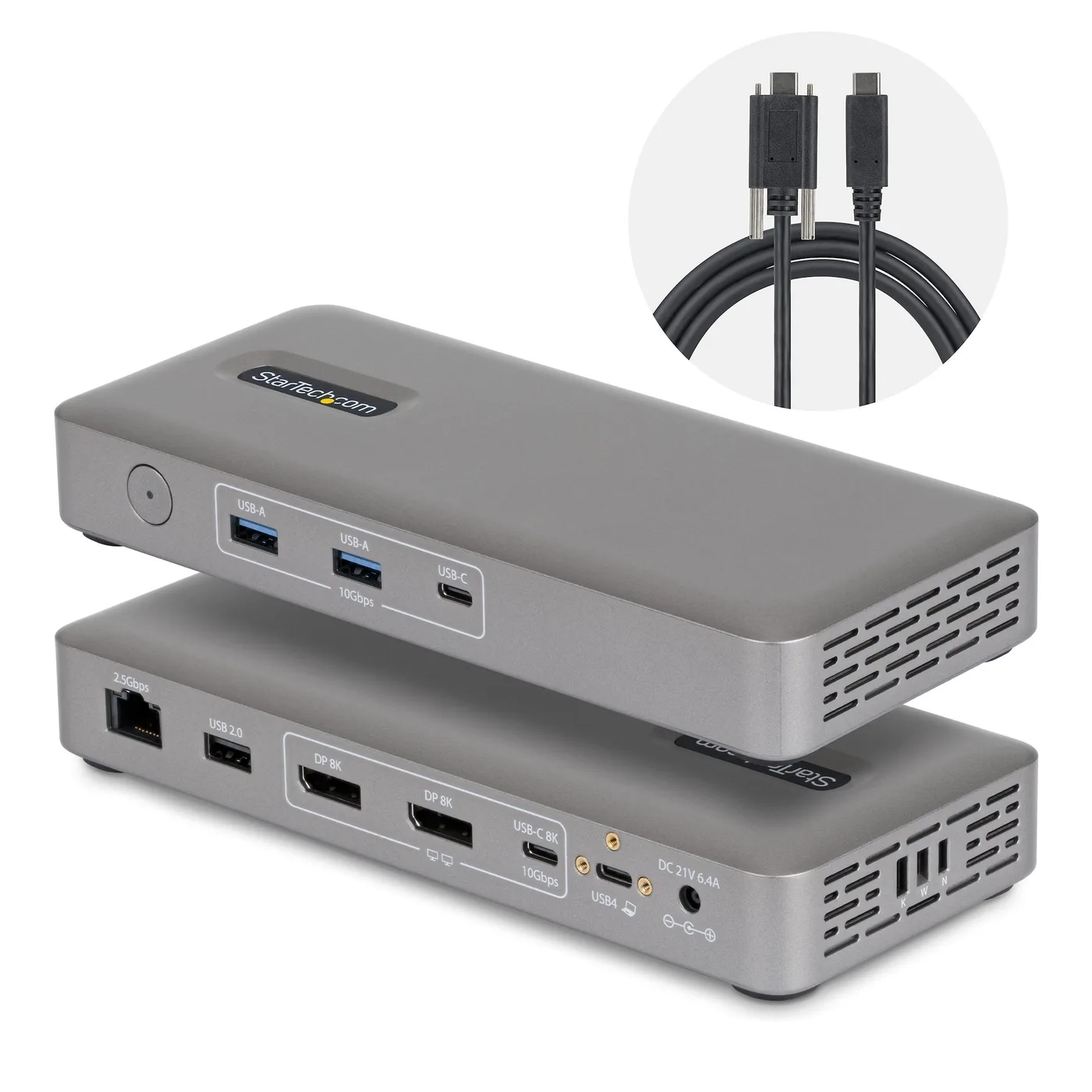 StarTech DUAL-DP USB4 DOCK 100W PD/144HZ 100W PD DRIVERLESS — stacja dokująca