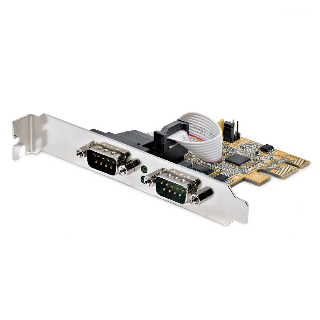 StarTech PCIE DUAL SERIAL PORT CARD/16C1050 UART 5V/12V STATUS LIGHT — karta sieciowa