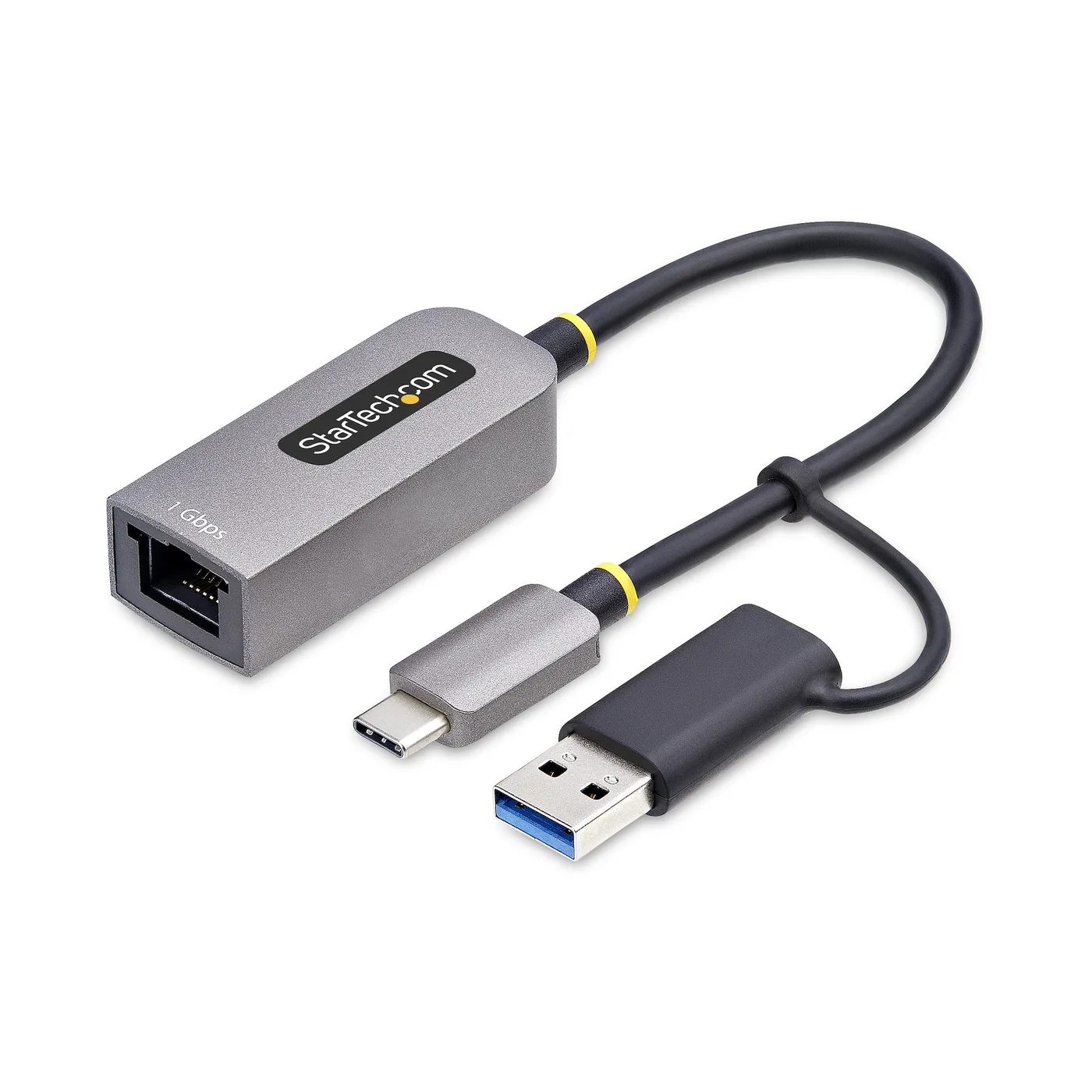 StarTech USB-C TO ETHERNET ADAPTER/WITH USB-A DONGLE 6IN/15CM CABLE — kabel USB