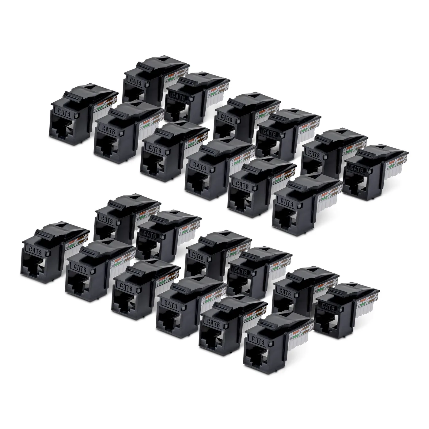StarTech CAT6 KEYSTONE JACK 24-PACK/24-PACK90-DEGREE 110 PUNCH DOWN