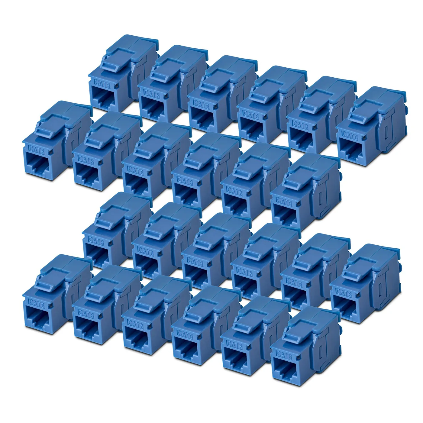 StarTech CAT6 KEYSTONE JACK 24-PACK/24-PACK180-DEGREE TOOLLESS BLUE