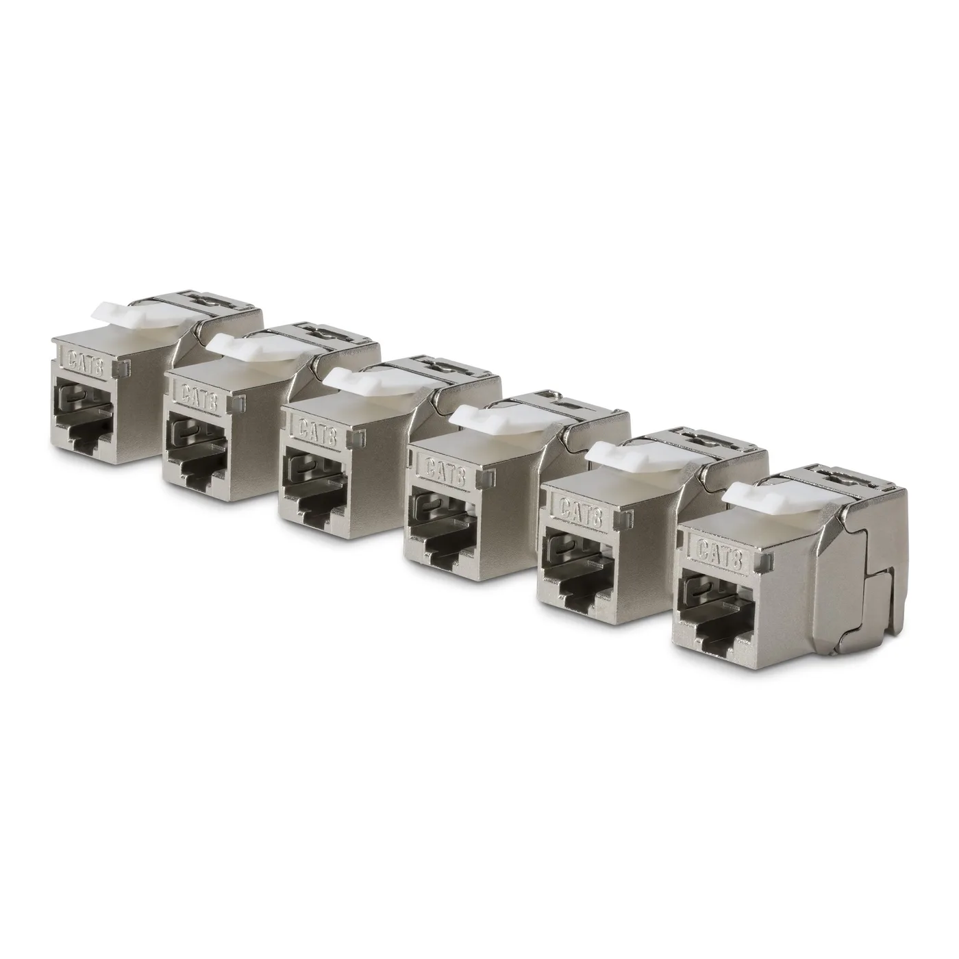 StarTech CAT8 KEYSTONE JACK 6-PACK/6-PACK180-DEGREE/TOOLLESS/SHIELD