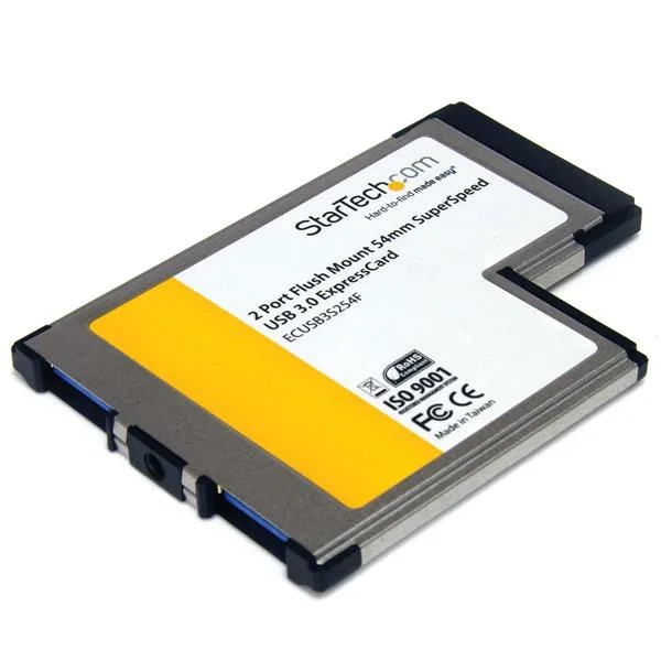 StarTech FLUSH MOUNT EXPRESSCARD USB 3 — hub USB