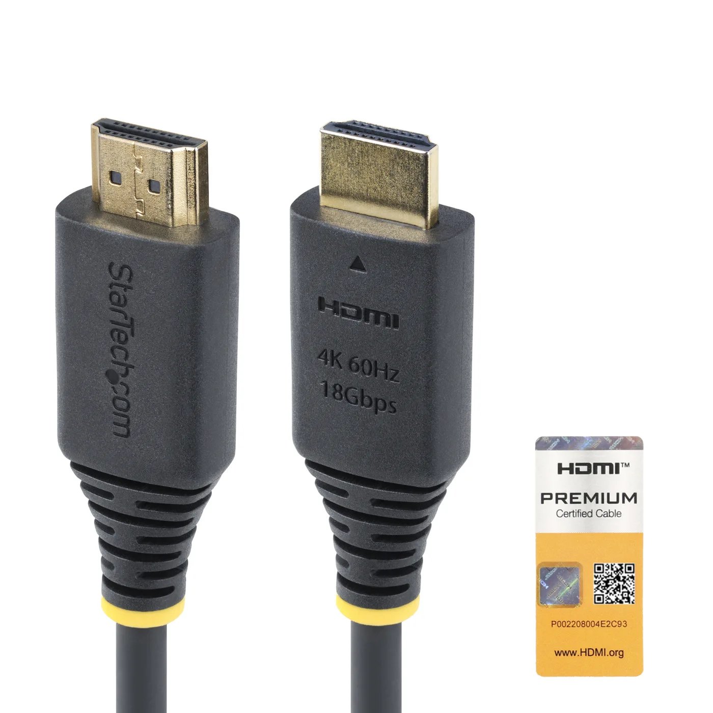 StarTech 0.5M PREMIUM CERTIFIED HDMI/50CM HDMI CORD/4K 60HZ/HDR10/ARC — kabel HDMI