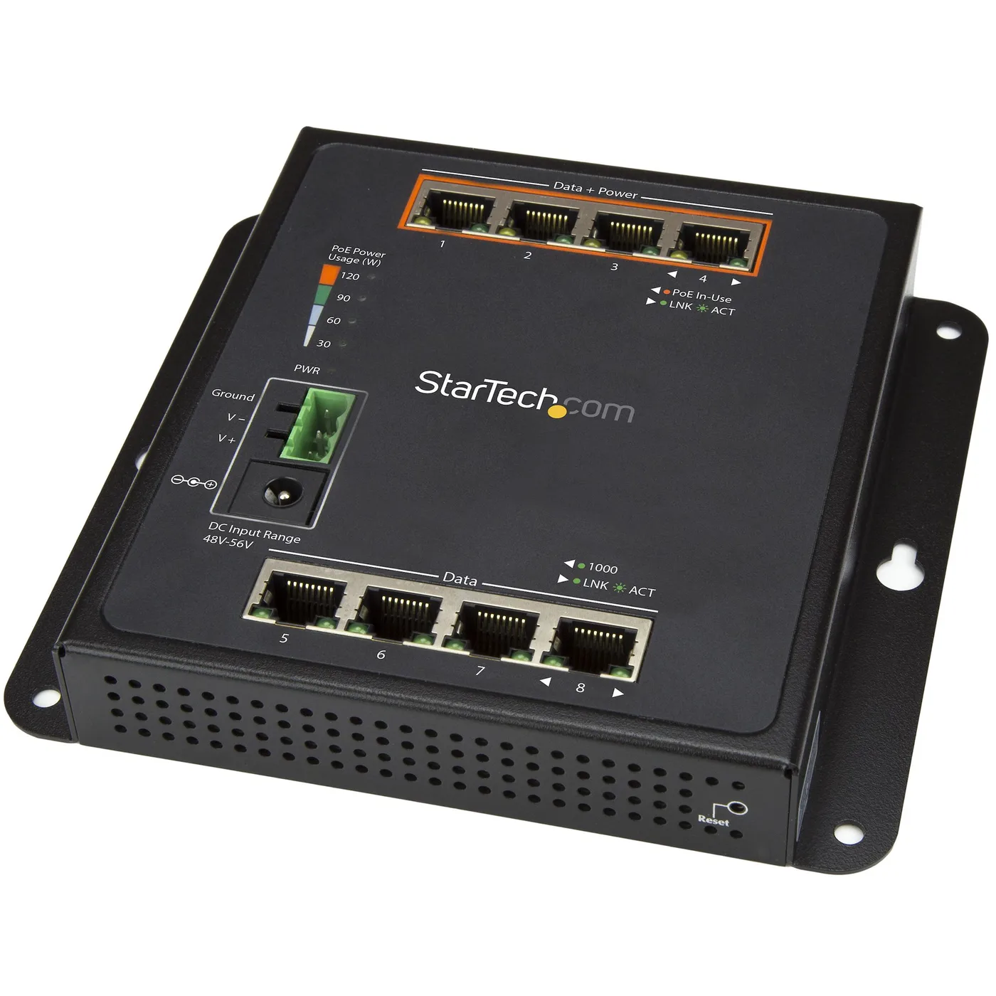 StarTech ETHERNET SWITCH 8-PORT/4X RJ45/4X POE+/2GBIT/S — przełącznik LAN niezarządzalny 8 portów