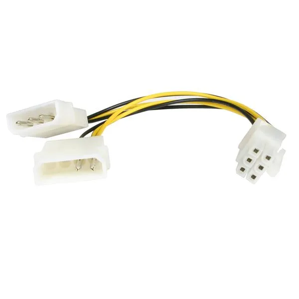 StarTech 6IN LP4 TO 6 PIN PCIE ADAPTER — kabel zasilający