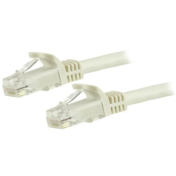 StarTech 1.5 M CAT6 CABLE - WHITE/SNAGLESS - 24 AWG COPPER WIRE — kabel Ethernet