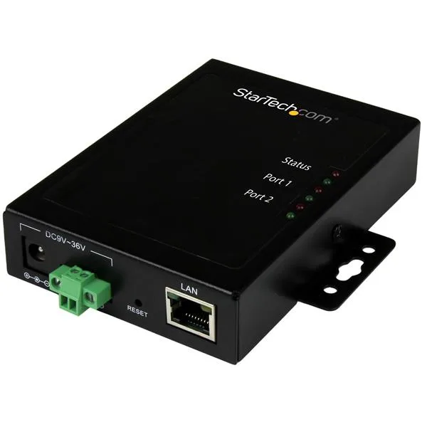 StarTech 2 PORT SERIAL DEVICE SERVER -/MOUNTABLE AND METAL SERIAL-TO-IP