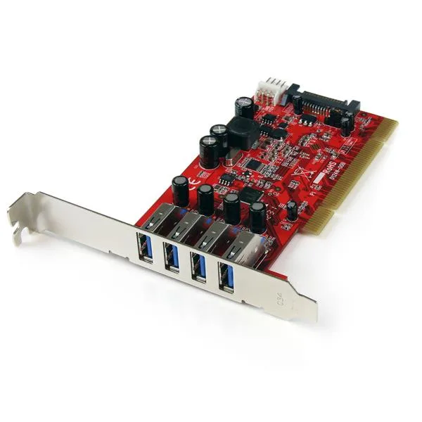 StarTech 4 PORT PCI USB 3 ADAPTER CARD — hub USB