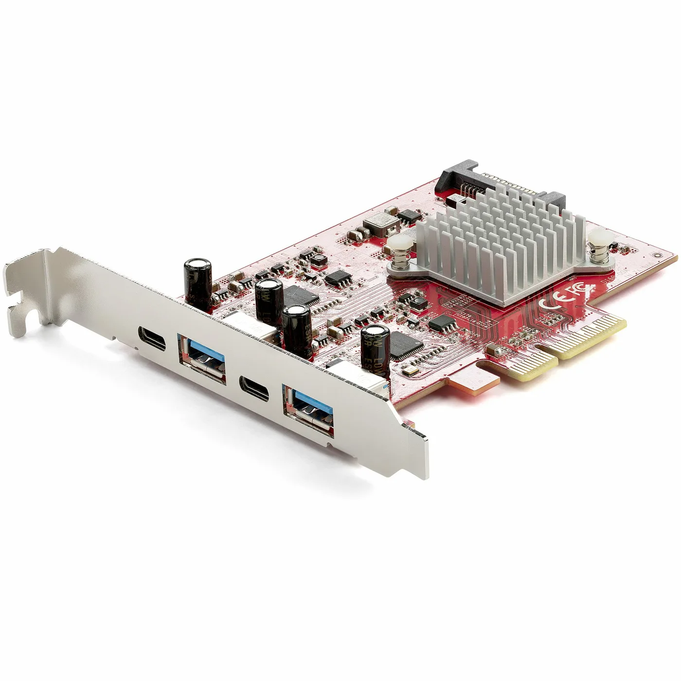 StarTech 4-PT USB PCIE CARD USB-C/USB-A — karta sieciowa