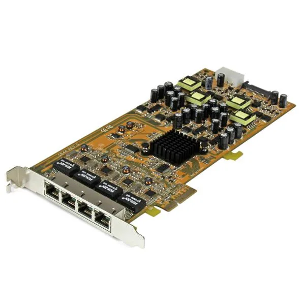 StarTech 4 PORT GIGABIT POE PCIE NIC/CARD W/ POE — karta sieciowa