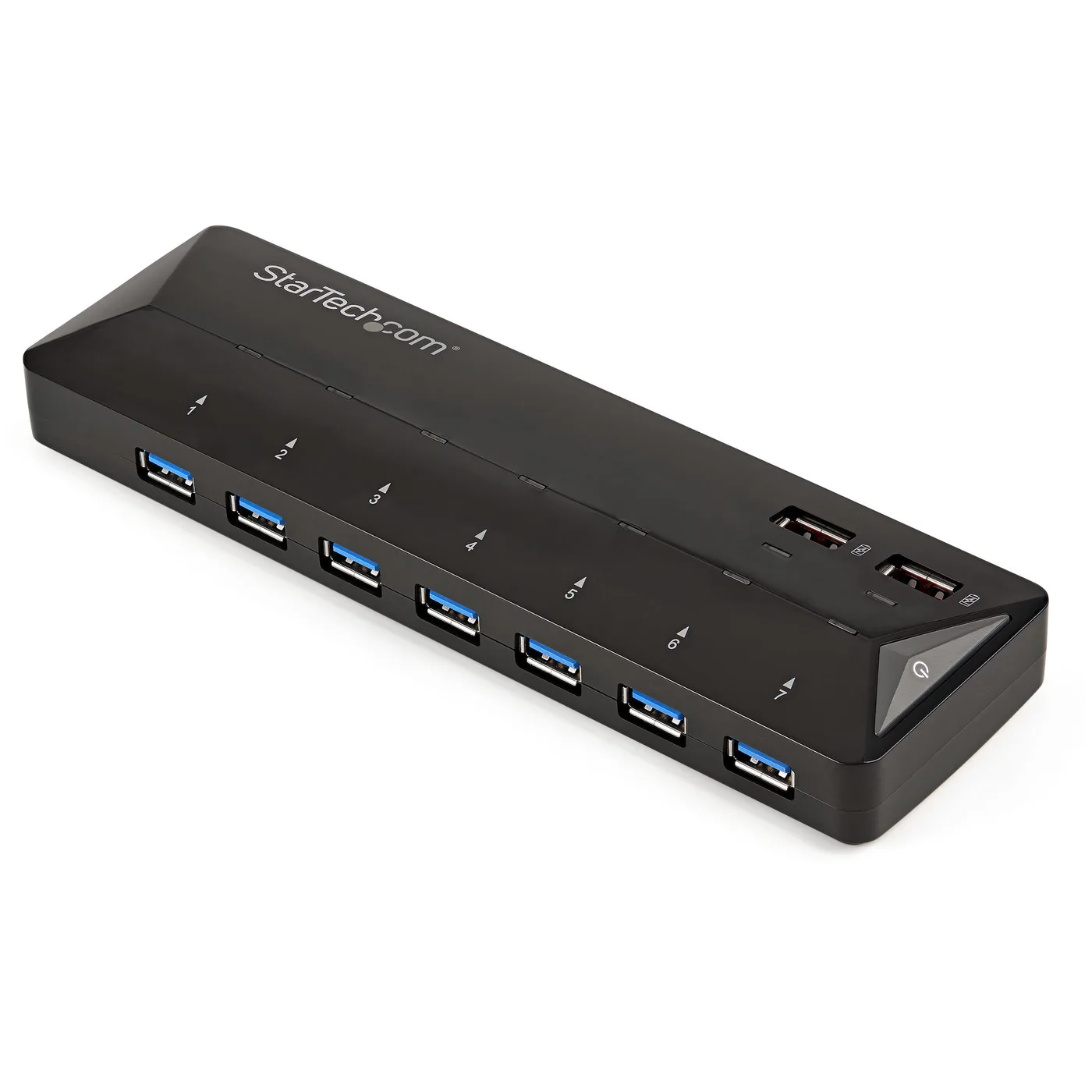 StarTech 7-PT USB 3.0 HUB + CHARGE PTS/2X2.4A DEDICATED FAST CHARGE PTS — hub USB
