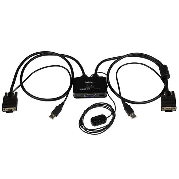 StarTech 2PORT CABLE KVM WITH VGA USB/AND REMOTE SWITCH BUTTON — przełącznik KVM