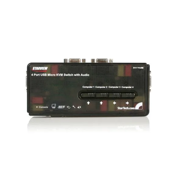 StarTech 4 PORT USB KVM SWITCH + AUDIO/IN — przełącznik KVM