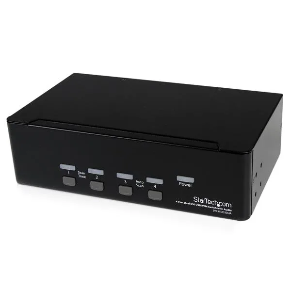 StarTech 4 PORT DUAL DVI USB KVM SWITCH/IN — przełącznik KVM