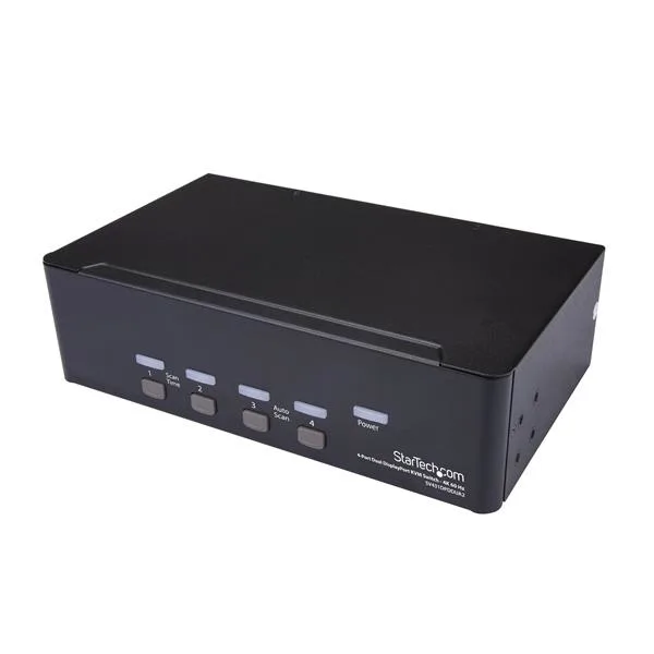StarTech 4PT DUAL DP KVM SWITCH 4K60/KVM SWITCH - 4K60 - 4 PORT — przełącznik KVM